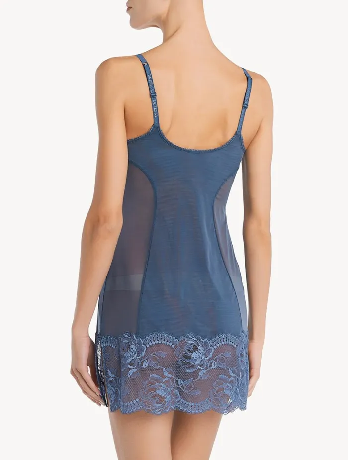 Women Slips and Dresses La Perla Dark Blue Lace Slip