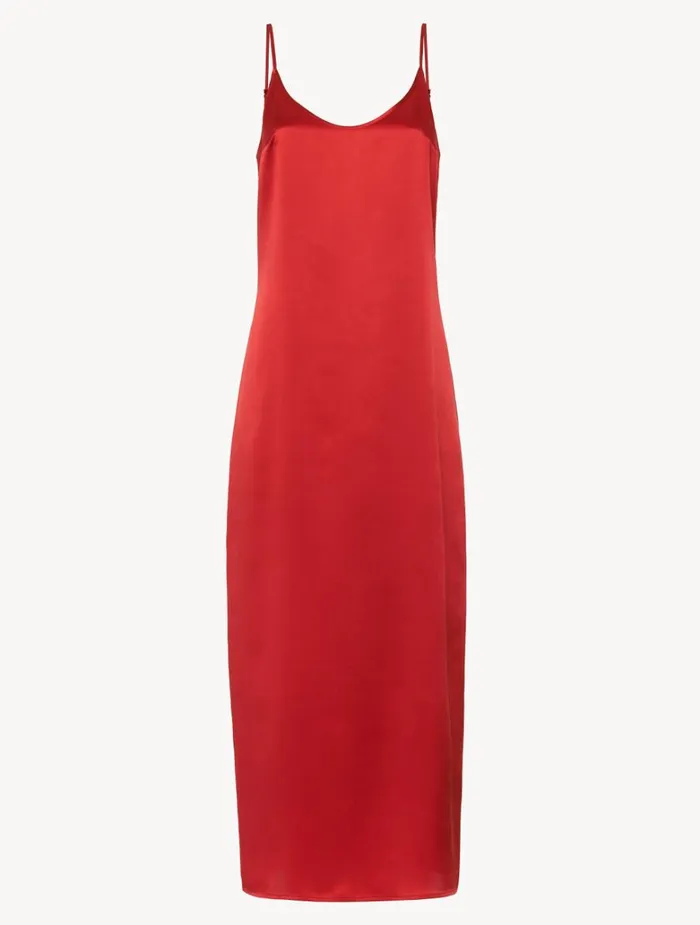 Women Slips and Dresses La Perla Silk Long Nightdress In Garnet