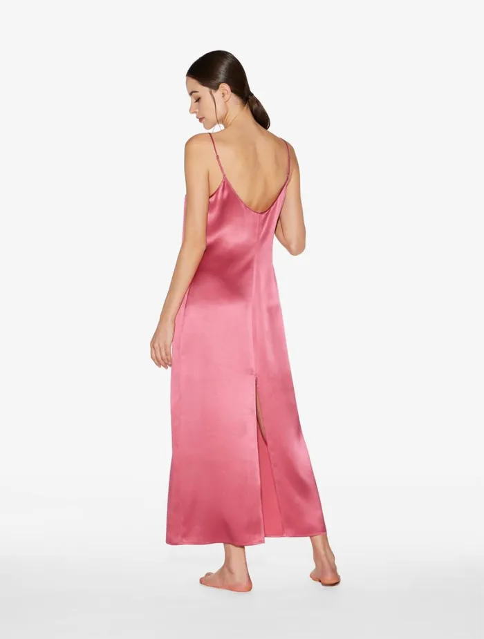 Women Slips and Dresses La Perla Silk Long Slip Dress In Wild Orchid