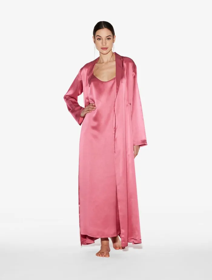 Women Slips and Dresses La Perla Silk Long Slip Dress In Wild Orchid