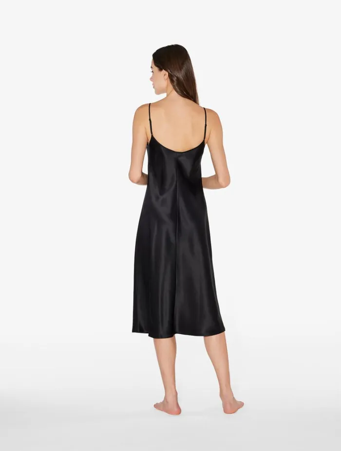 Women Slips and Dresses La Perla Silk Midi Nightdress In Black Women Slips and Dresses La Perla Silk Midi Nightdress In Black