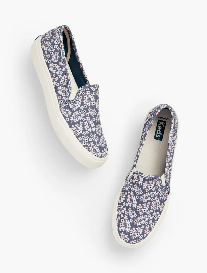 Women Sneakers Talbots Keds Double Decker SlipOn Sneakers Vintage Indigo