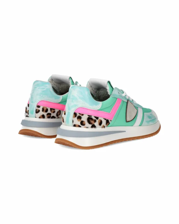 Women SNEAKERS TROPEZ 21 RUNNING WOMEN TURQUOISE GREEN WOMEN Philippe Model Paris Casual