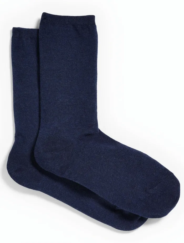 Women Socks Talbots Melange Trouser Socks Indigo Heather