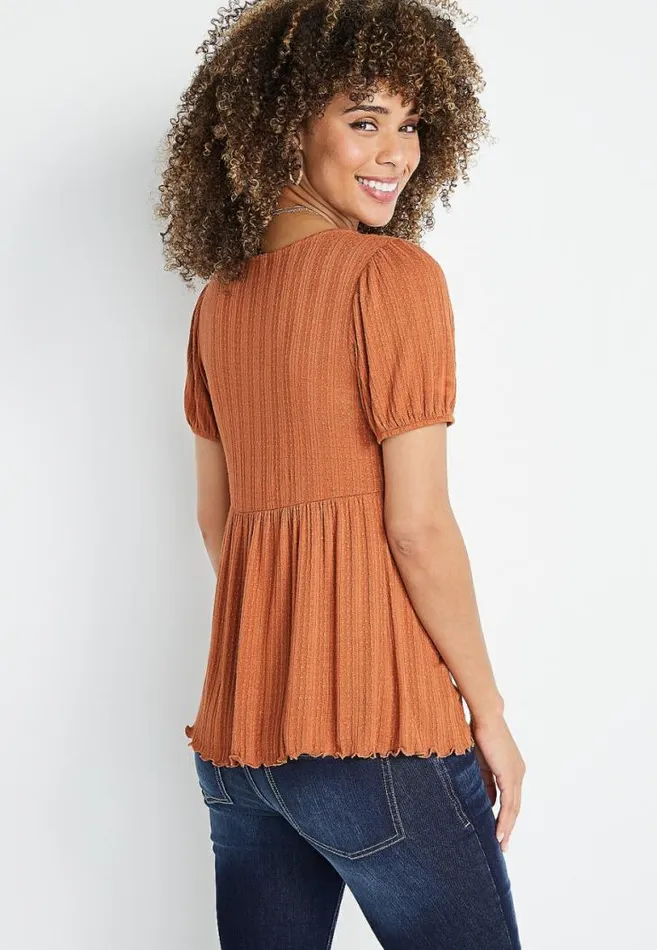 Women Solid Sweetheart Neck Top Maurices Tops