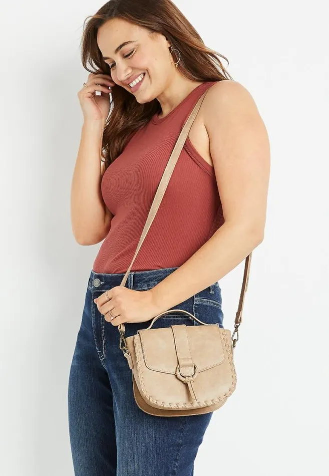 Women Stitch Satchel Crossbody Bag Maurices Bags