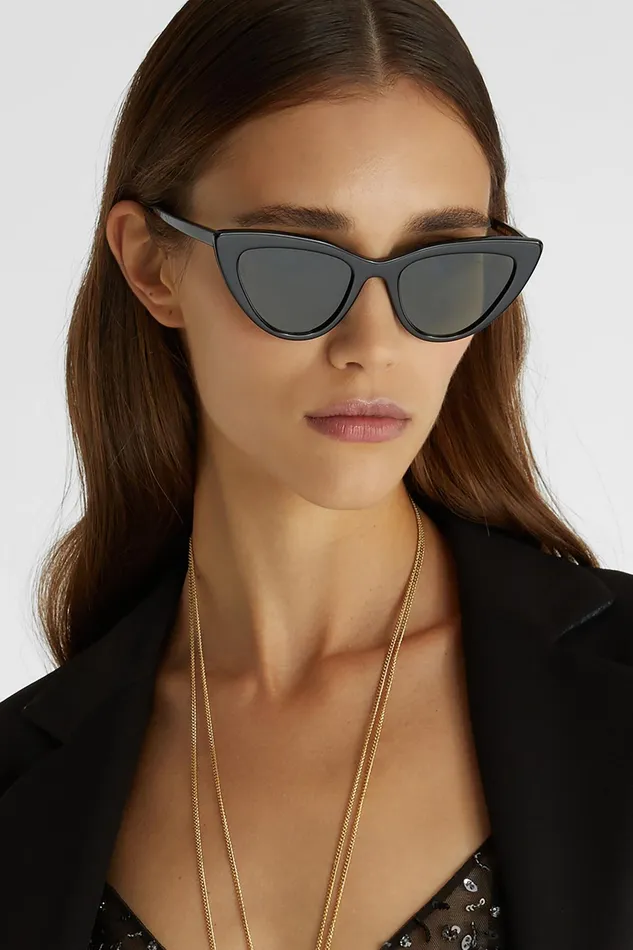 Women Sunglasses Ermanno Scervino Cateye Model LGR Sunglasses Black Ermanno Scervino Black