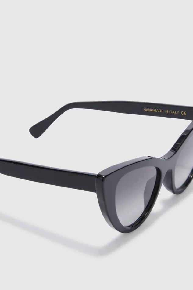 Women Sunglasses Ermanno Scervino Cateye Model LGR Sunglasses Black Ermanno Scervino Black