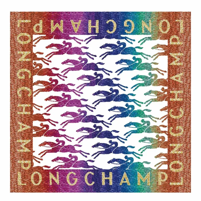 Women Sunset Glitters Silk Scarf 70 Sienna Longchamp Silk Scarves