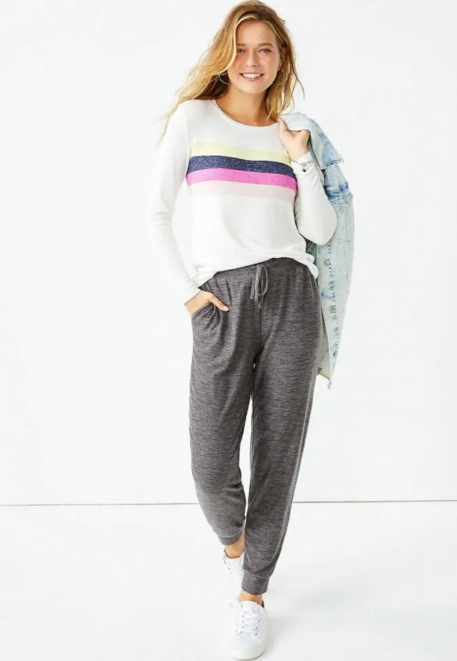Women Super Soft Cozy Jogger Pant Maurices Bottoms
