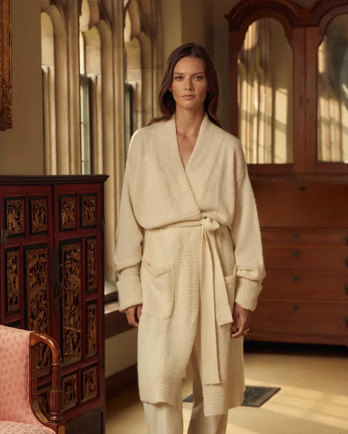 Women Sweaters and Knits Billy Reid Cardigan Coat Ivory