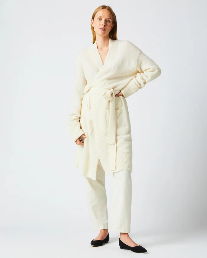 Women Sweaters and Knits Billy Reid Cardigan Coat Ivory