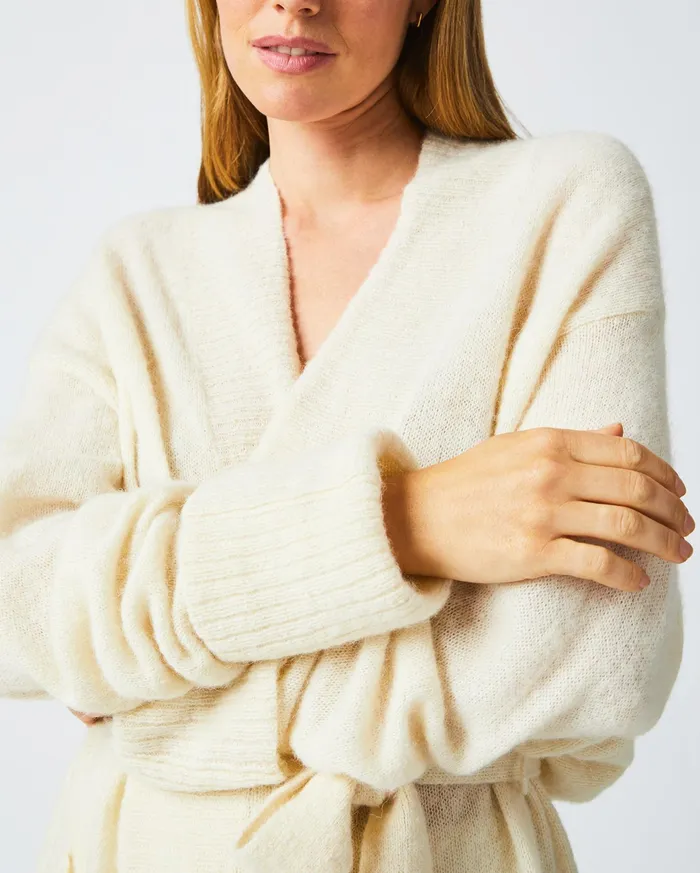 Women Sweaters and Knits Billy Reid Cardigan Coat Ivory