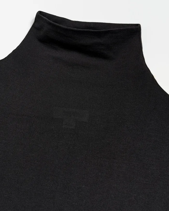 Women Sweaters and Knits Billy Reid Funnel Neck Knit Black