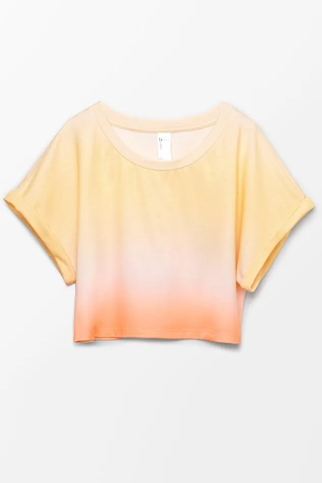 Women Sweatshirts and Hoodies Cupshe Citrus Groove Ombre Print Sweatshirt Multicolor