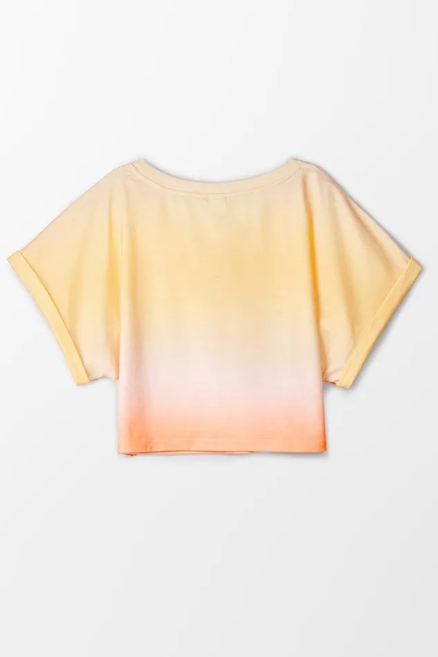 Women Sweatshirts and Hoodies Cupshe Citrus Groove Ombre Print Sweatshirt Multicolor