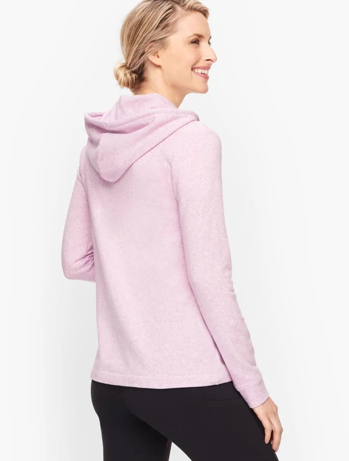 Women Sweatshirts Talbots Colorblock Terry Hoodie Eventide Navy