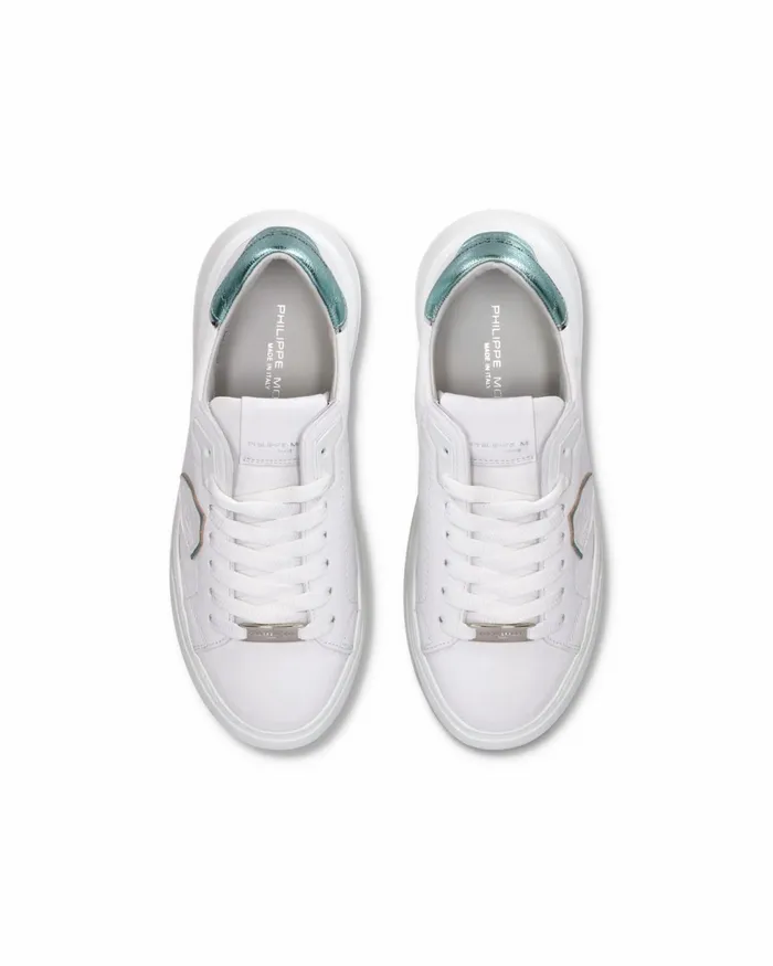 Women Temple Sneakers WhiteBlue Shoes Paris Philippe Model Paris Casual
