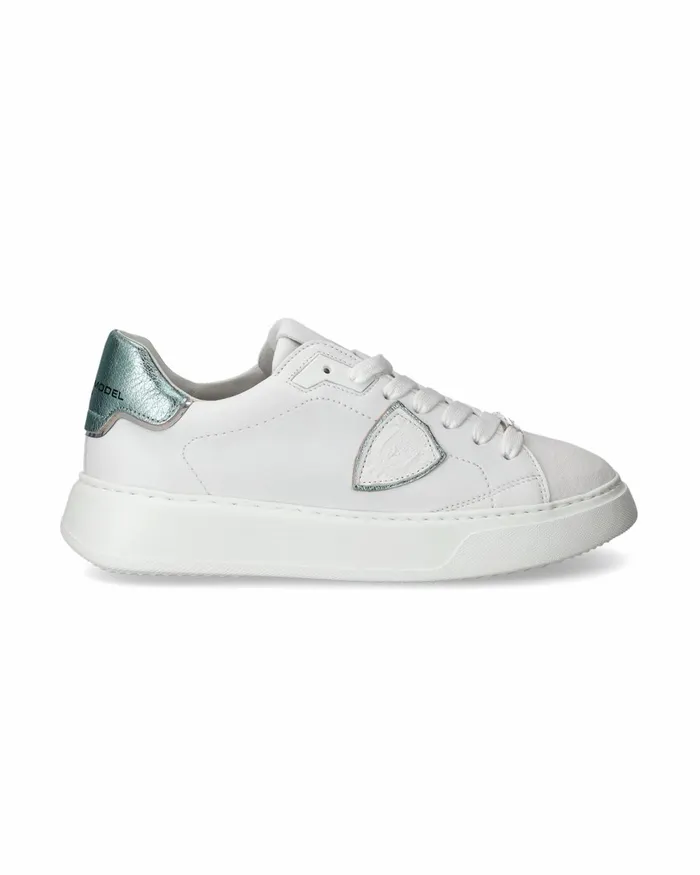 Women Temple Sneakers WhiteBlue Shoes Paris Philippe Model Paris Casual