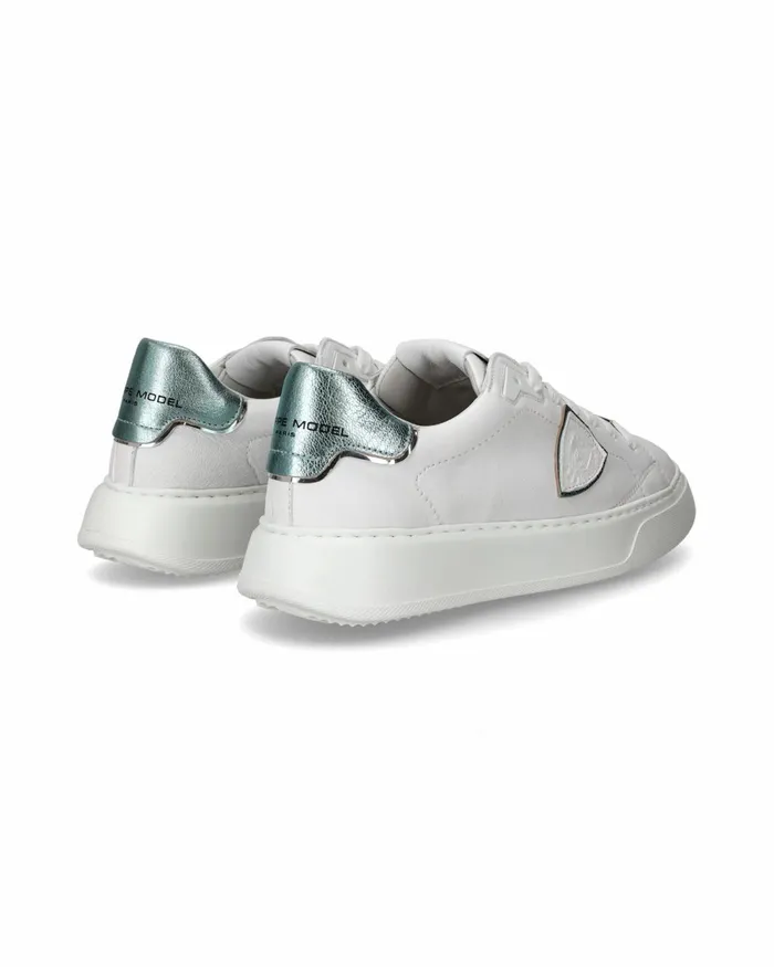 Women Temple Sneakers WhiteBlue Shoes Paris Philippe Model Paris Casual