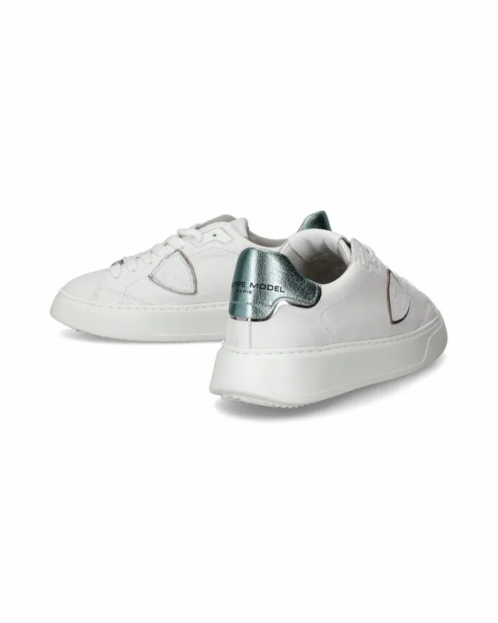Women Temple Sneakers WhiteBlue Shoes Paris Philippe Model Paris Casual