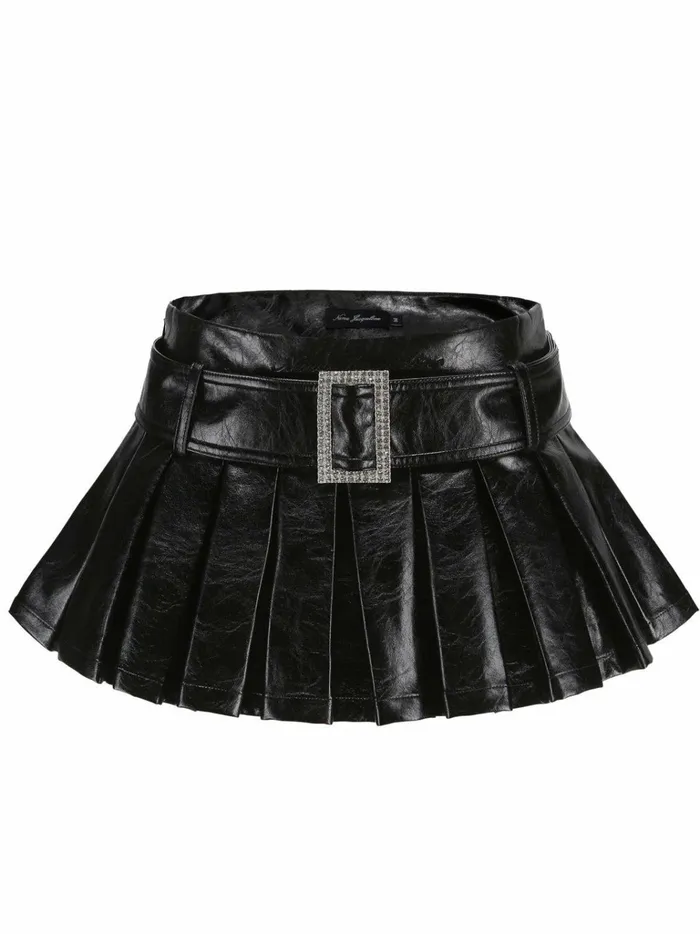 Women Teresa Leather Mini Skirt Nana Jacqueline Skirts