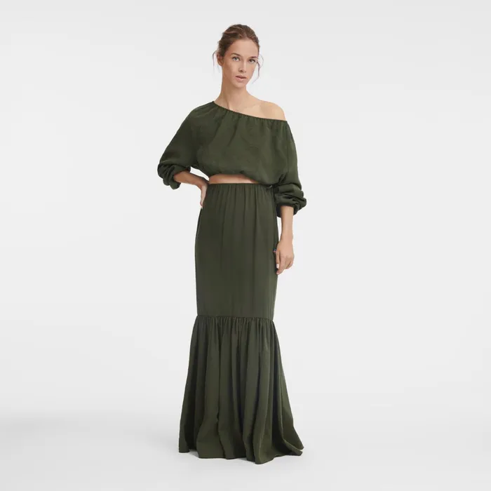 Women Top Khaki Longchamp Tops and Blouses