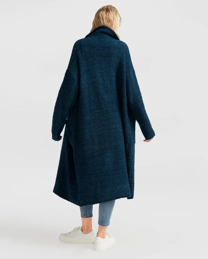 Women Tops Belle and Bloom Born To Run Sustainable Sweater Coat 8211 Dark Teal