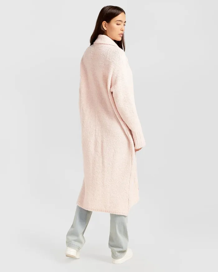 Women Tops Belle and Bloom Born To Run Sustainable Sweater Coat 8211 Pale Pink