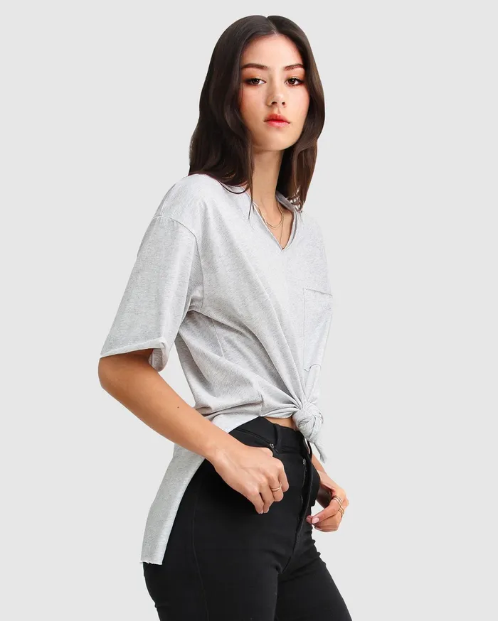 Women Tops Belle and Bloom Brave Soul Oversized TShirt 8211 Grey