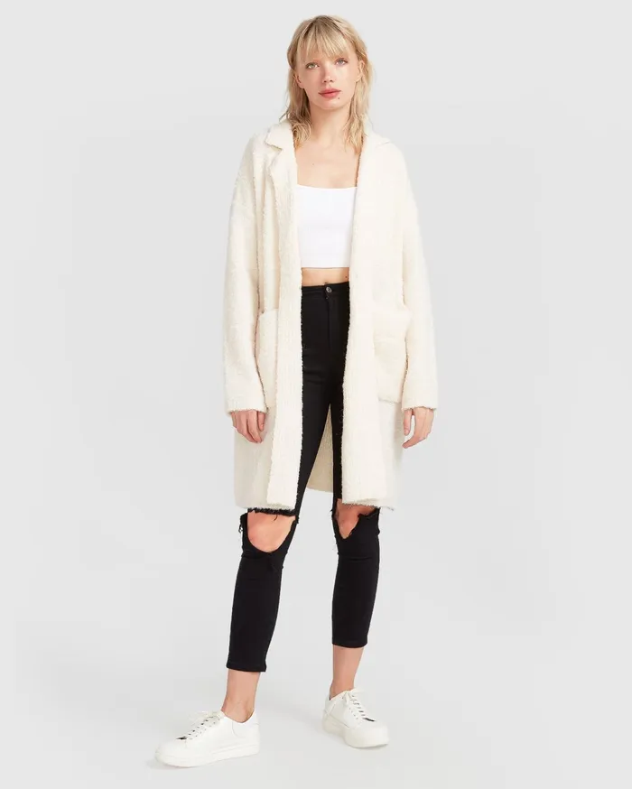 Women Tops Belle and Bloom Days Go By Sustainable Blazer Cardigan 8211 Cream