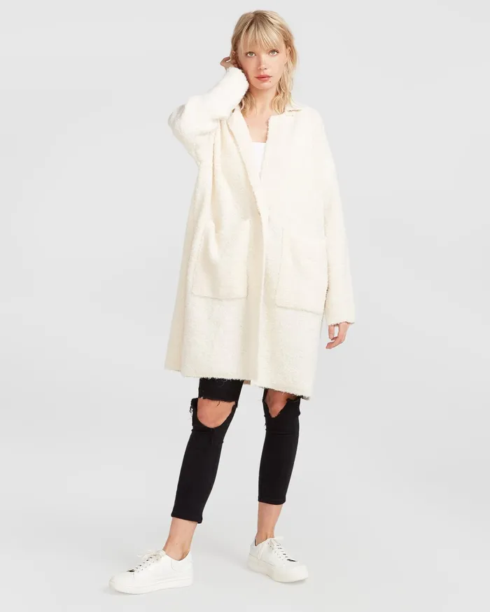 Women Tops Belle and Bloom Days Go By Sustainable Blazer Cardigan 8211 Cream