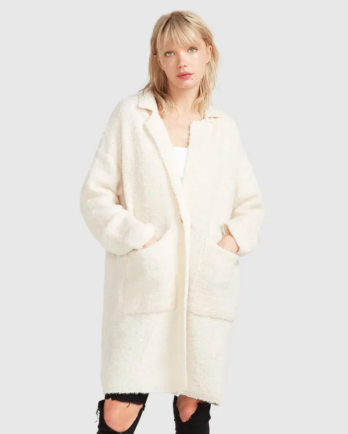 Women Tops Belle and Bloom Days Go By Sustainable Blazer Cardigan 8211 Cream