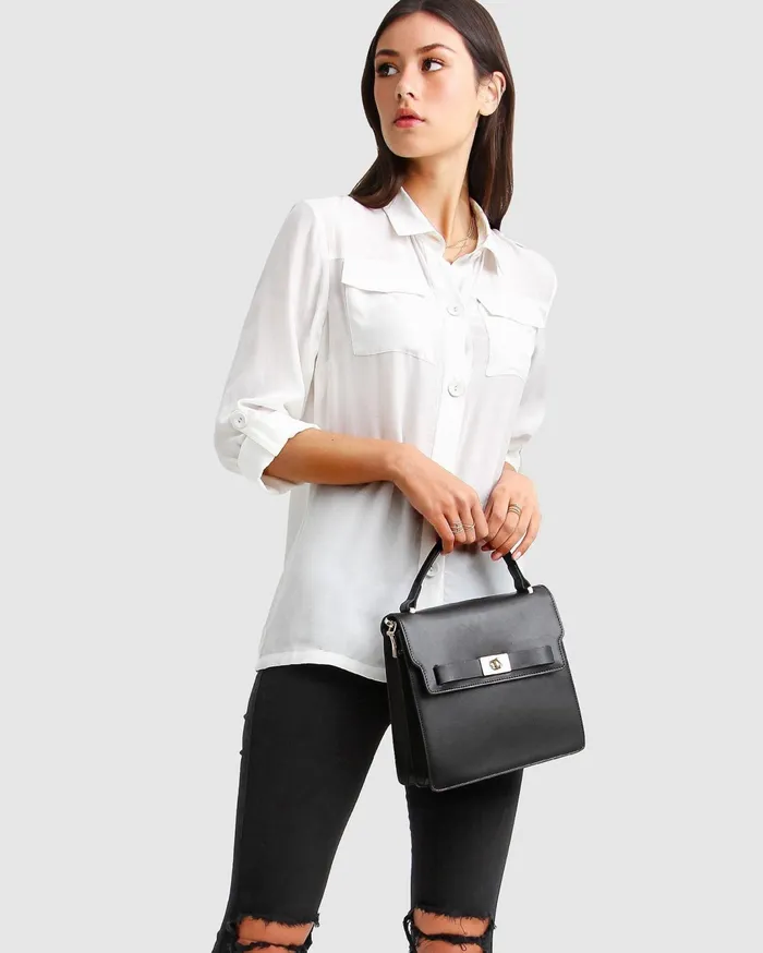 Women Tops Belle and Bloom Eclipse Rolled Sleeve Blouse 8211 Cream