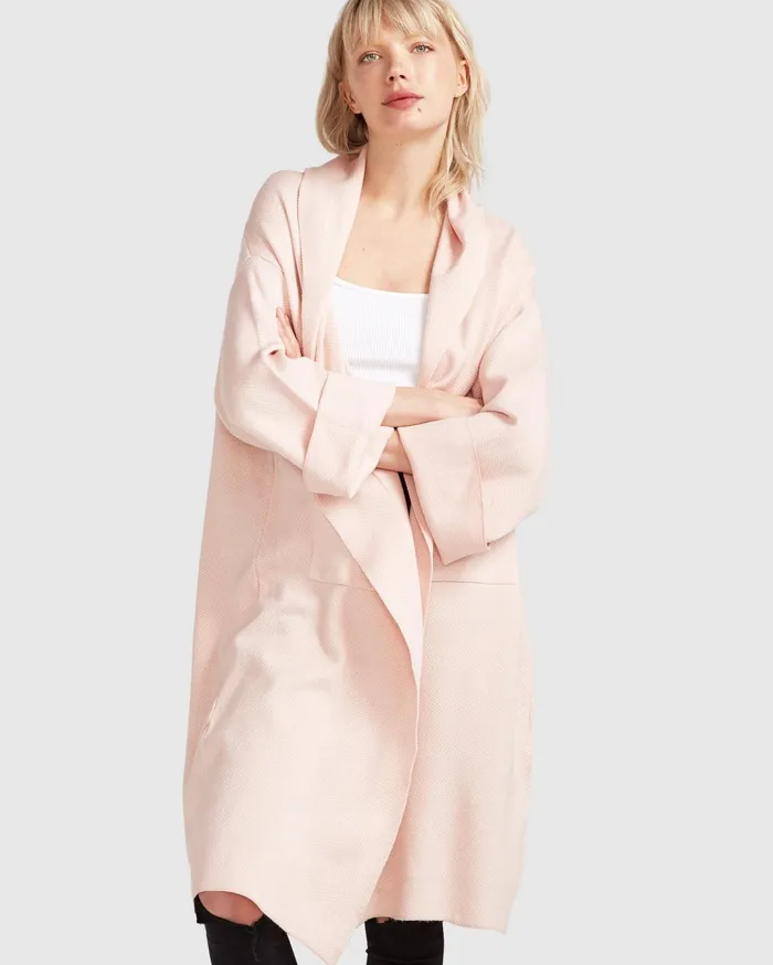 Women Tops Belle and Bloom Hold The Line Coatigan 8211 Pale Pink