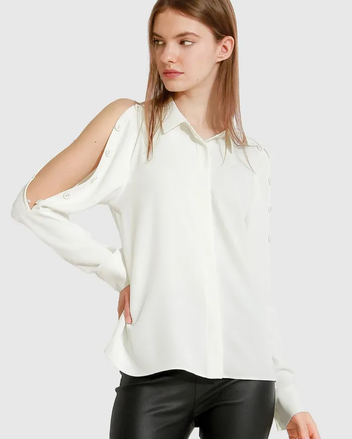 Women Tops Belle and Bloom Made With Love Shirt 8211 OffWhite