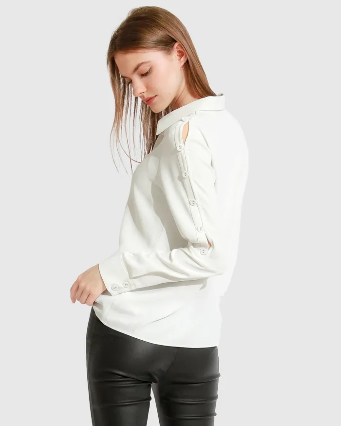 Women Tops Belle and Bloom Made With Love Shirt 8211 OffWhite