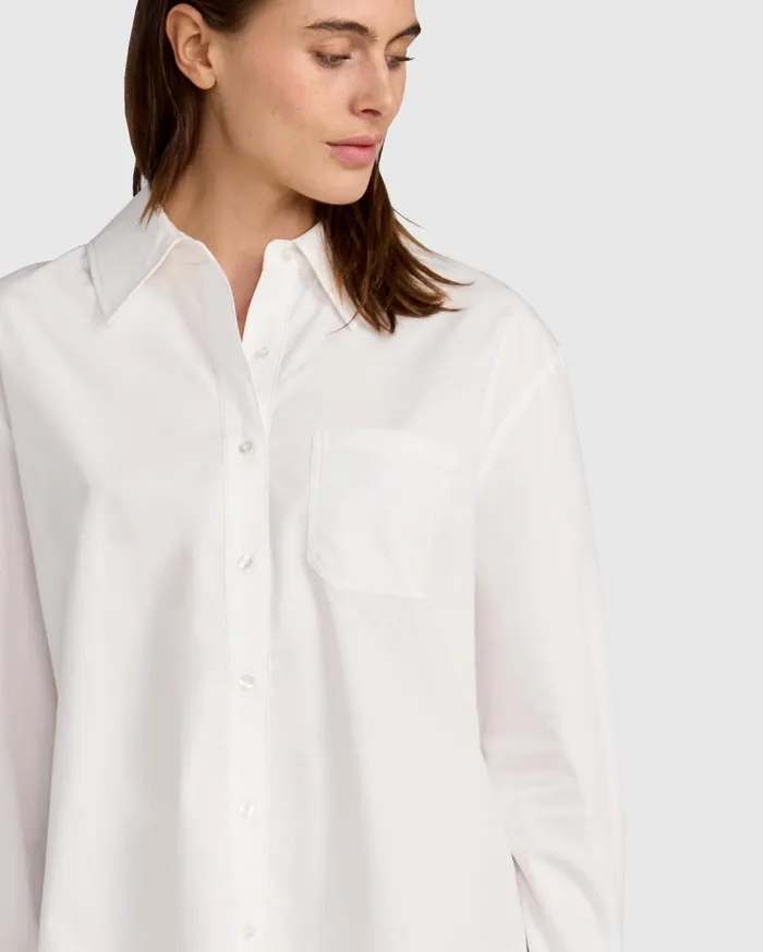 Women Tops Belle and Bloom My Girl Oversized Shirt 8211 White