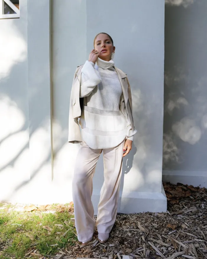 Women Tops Belle and Bloom Nevermind Sheer Panelled Knit 8211 Cream