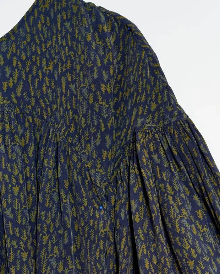 Women Tops Billy Reid Curved Yoke Blouse Navy