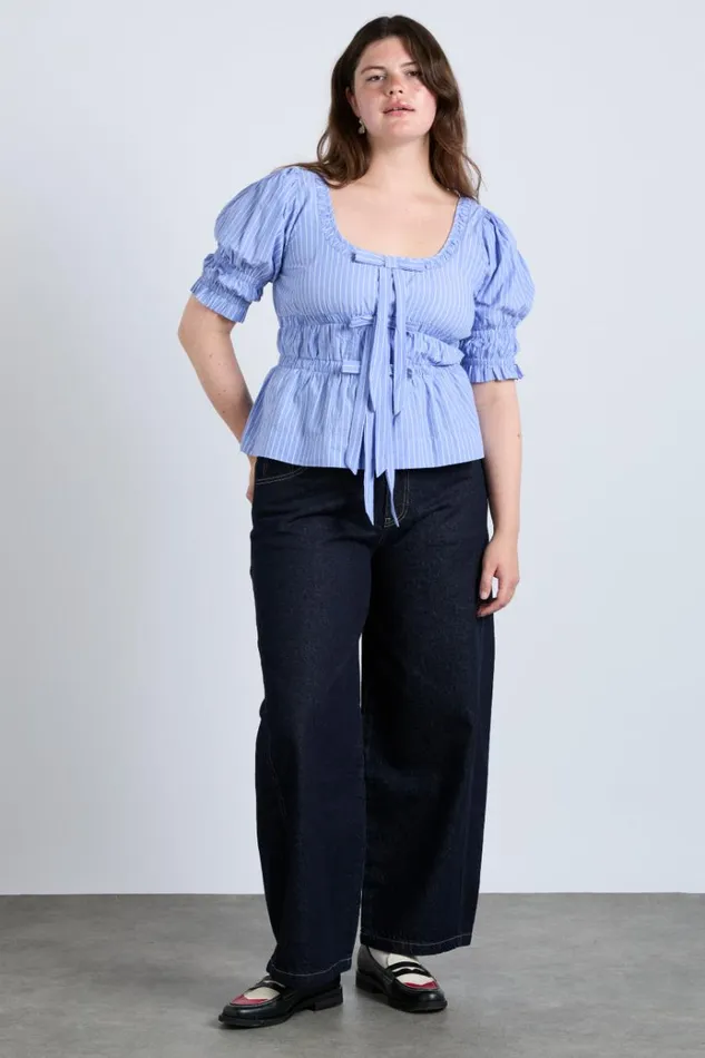 Women Tops Damson Madder Bianca Blouse 8211 Blue
