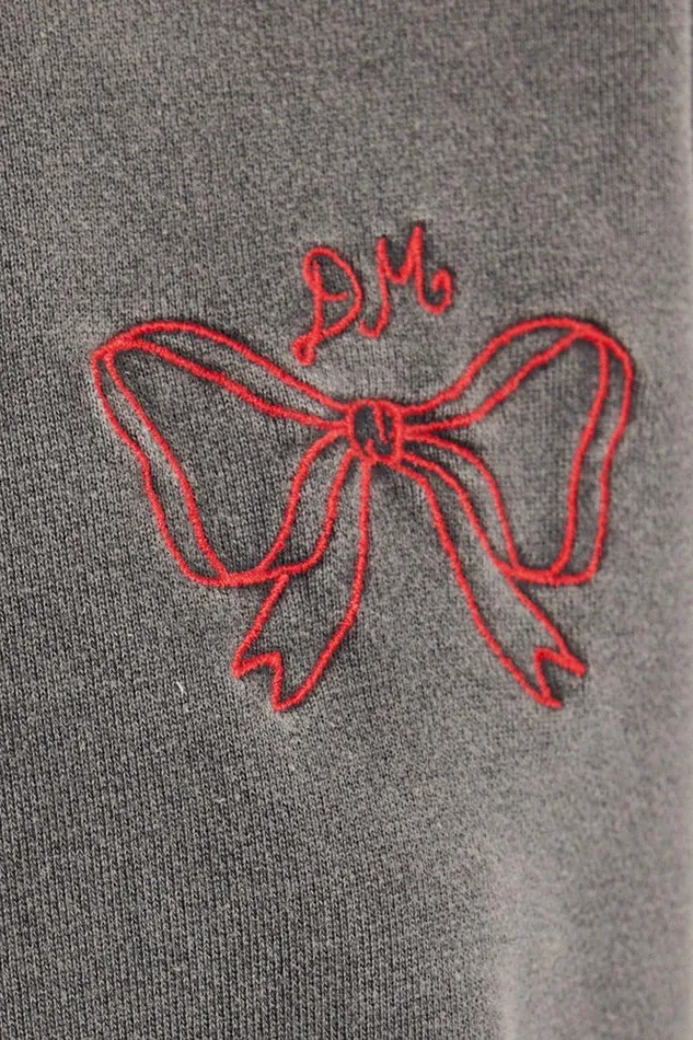 Women Tops Damson Madder Bow Logo Crew Neck Sweat