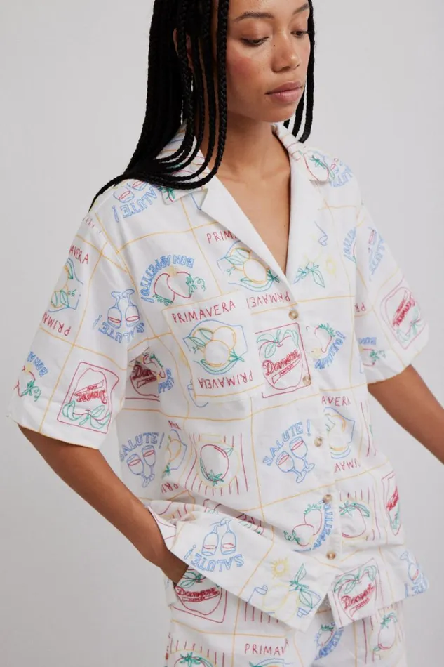 Women Tops Damson Madder Buon Appetito Shirt