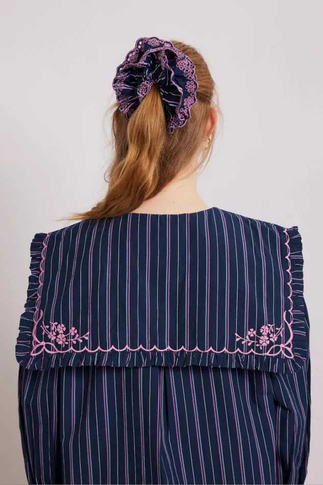 Women Tops Damson Madder Nordine Blouse 8211 Navy Stripe