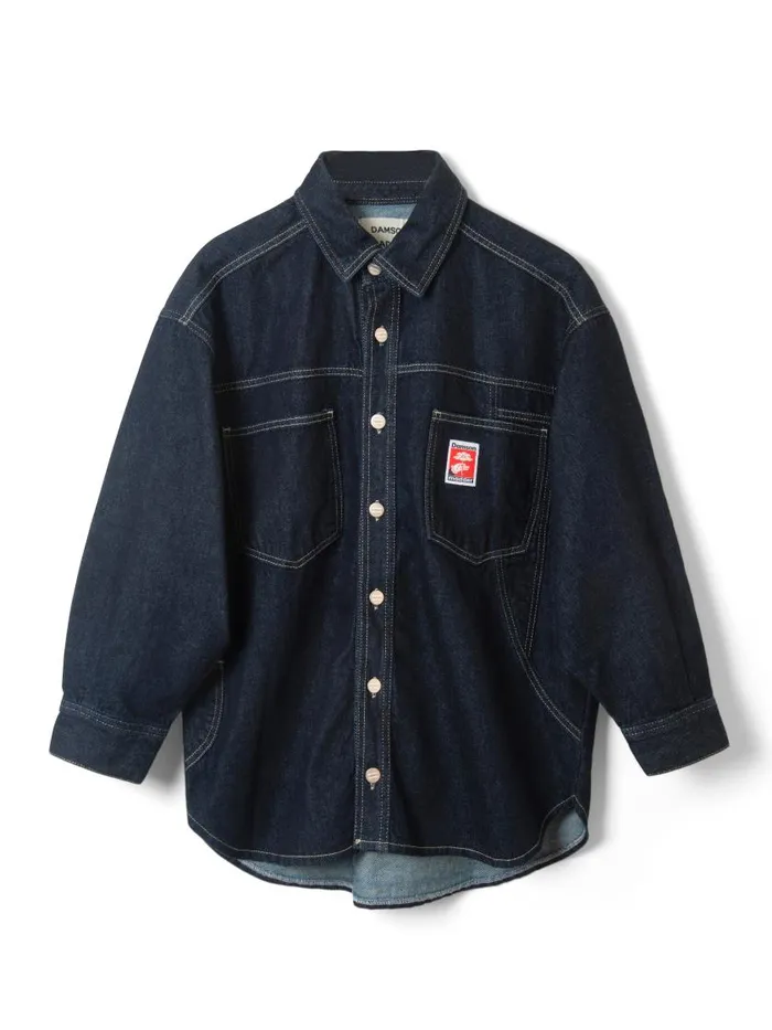Women Tops Damson Madder Nova Oversized Shacket 8211 Indigo