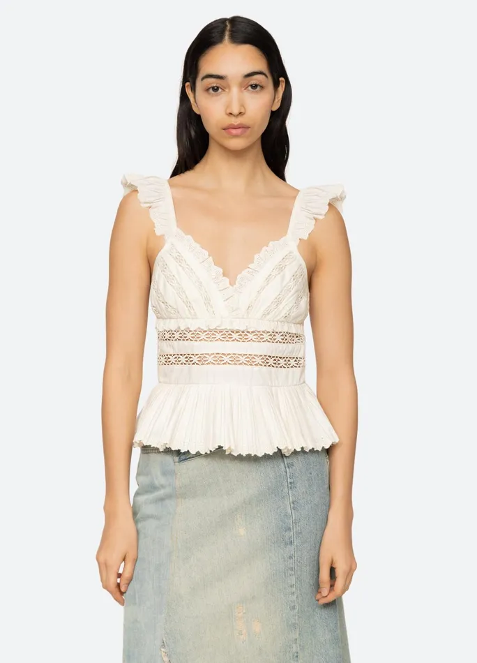 Women Tops Sea New York Antonina Tank Cream
