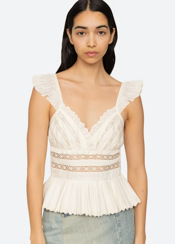 Women Tops Sea New York Antonina Tank Cream