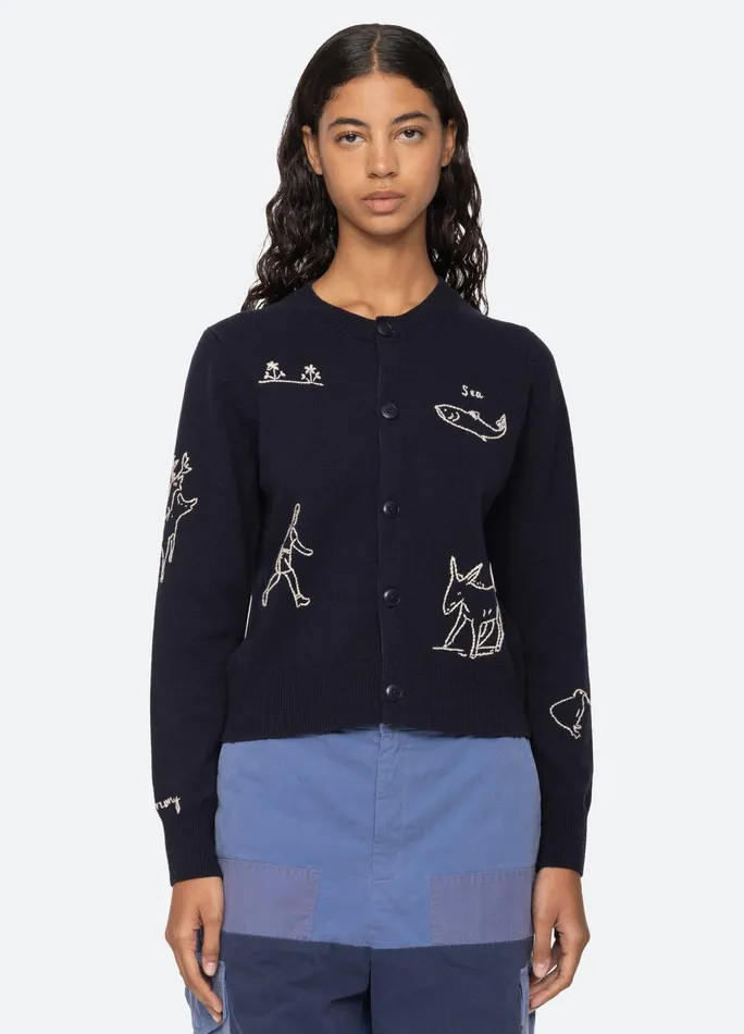 Women Tops Sea New York Demi Cardigan Navy