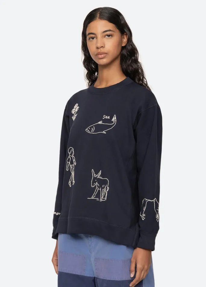 Women Tops Sea New York Demi Sweatshirt Navy