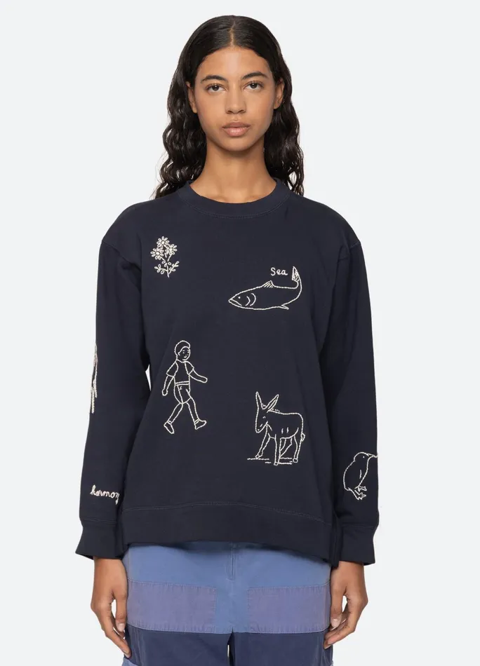 Women Tops Sea New York Demi Sweatshirt Navy